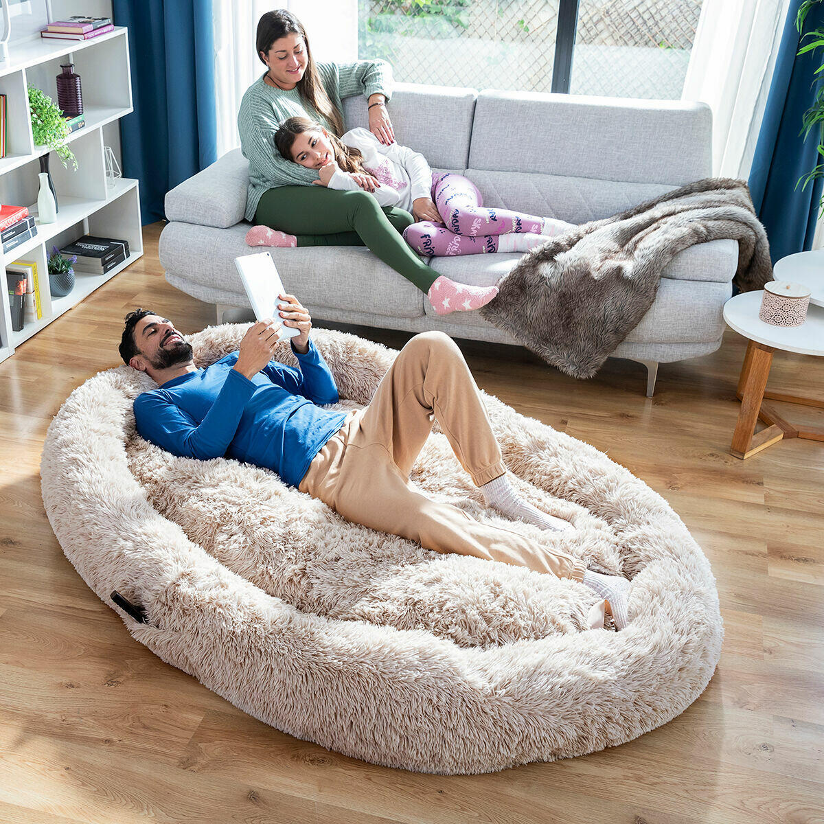 Cama para Cães Humanos | Cama para Cães Humanos XXL InnovaGoods Bege