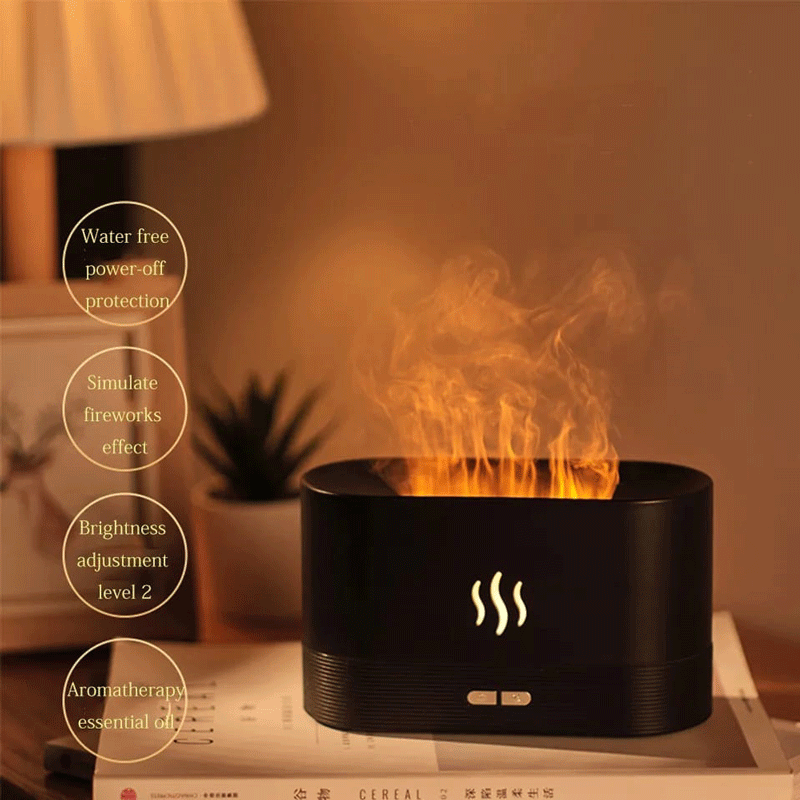 Difusor de aromas com efeito de chama