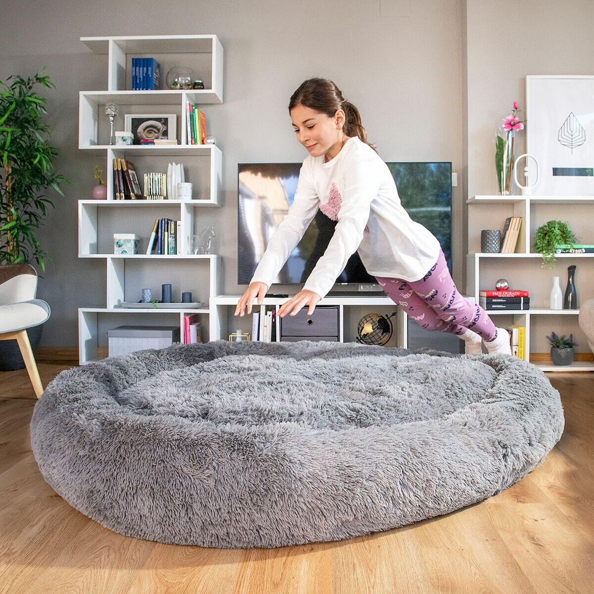 Cama para Cães Humanos | Cama para Cães Humanos XXL InnovaGoods Cinza