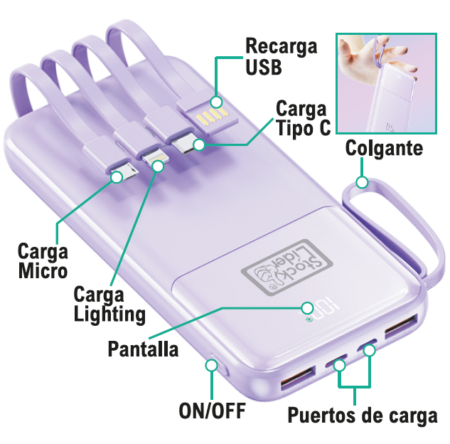 Powerbank de carregamento rápido