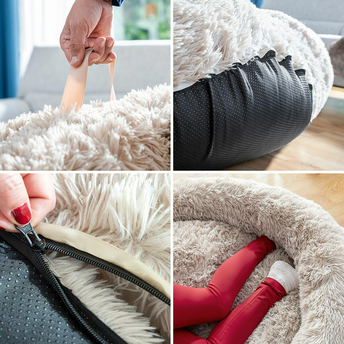 Cama para Cães Humanos | Cama para Cães Humanos XXL InnovaGoods Bege