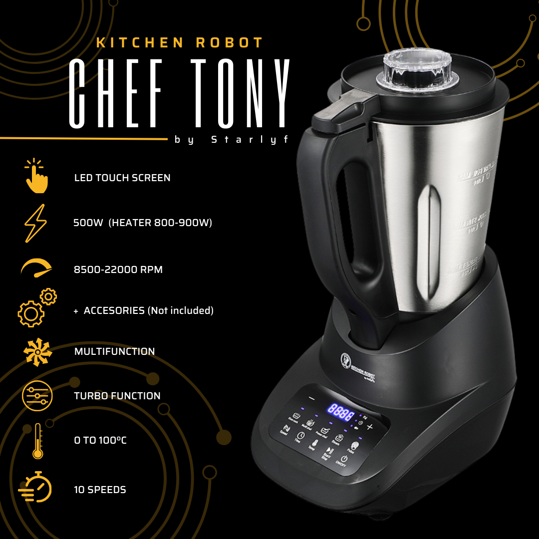Conjunto completo de robots de cozinha Chef Tony