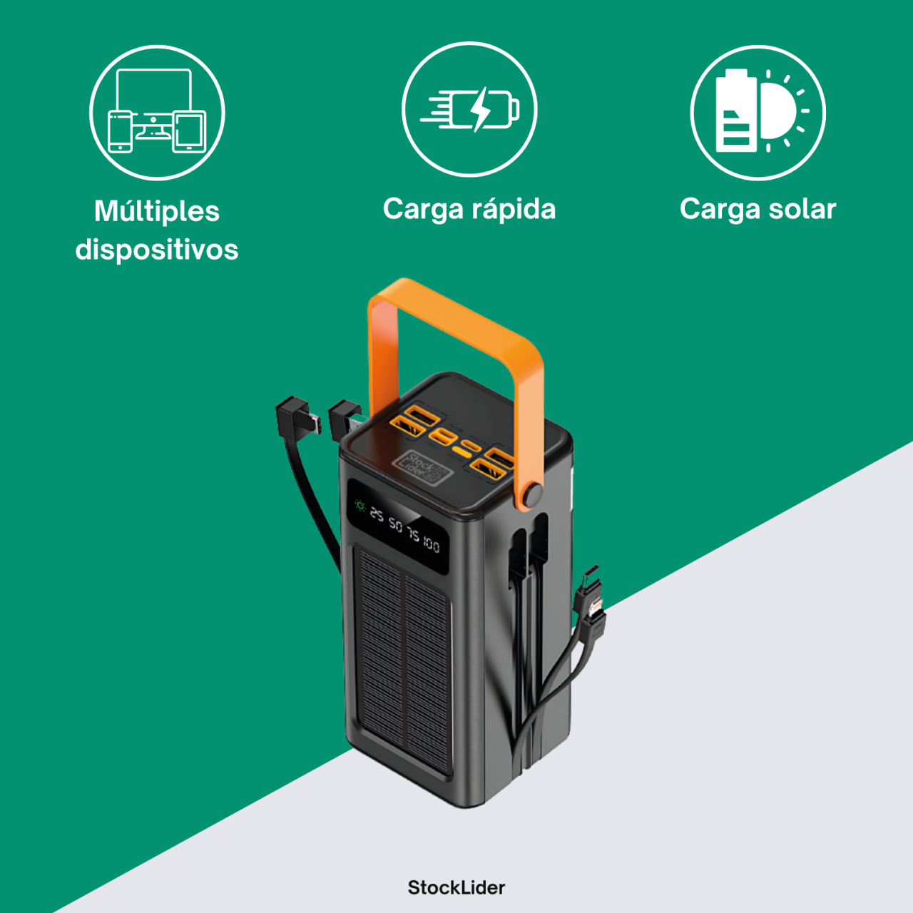 Powerbank com carregamento solar