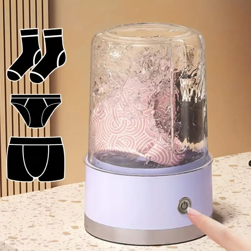 Máquina de lavar roupa portátil sem fios recarregável para roupa interior e meias 🧦🩲