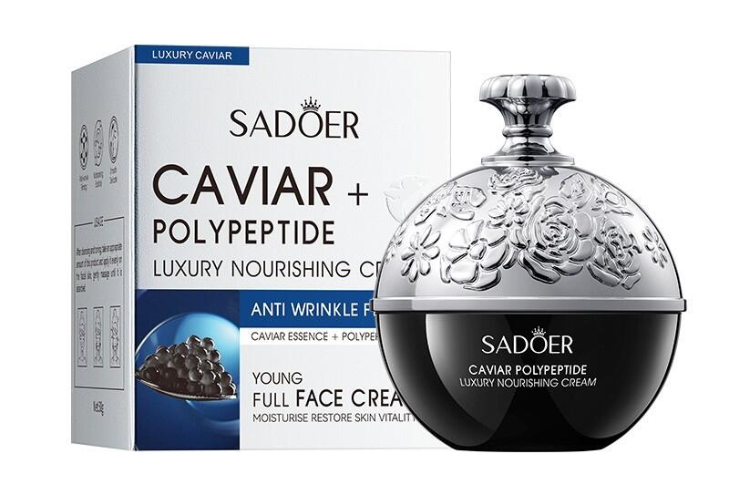 🌟 Crema Antiarrugas Reafirmante con Caviar y Polipéptido SADOER – 30g