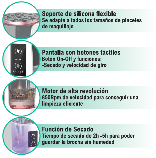 Limpador de escovas elétrico 3 em 1