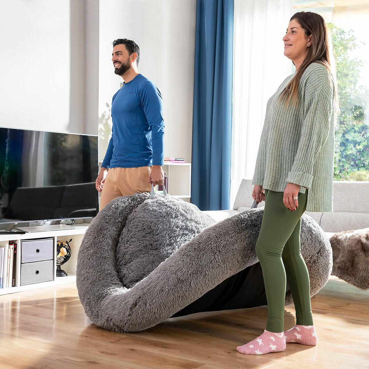 Cama para Cães Humanos | Cama para Cães Humanos XXL InnovaGoods Cinza