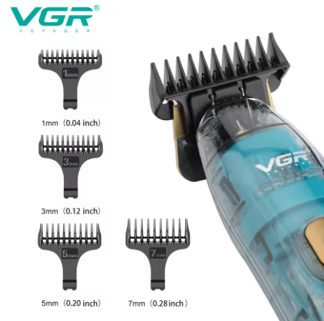 Cortadora de Pelo Profesional VGR Original para Hombres – Kit de Barbería Completo Recargable