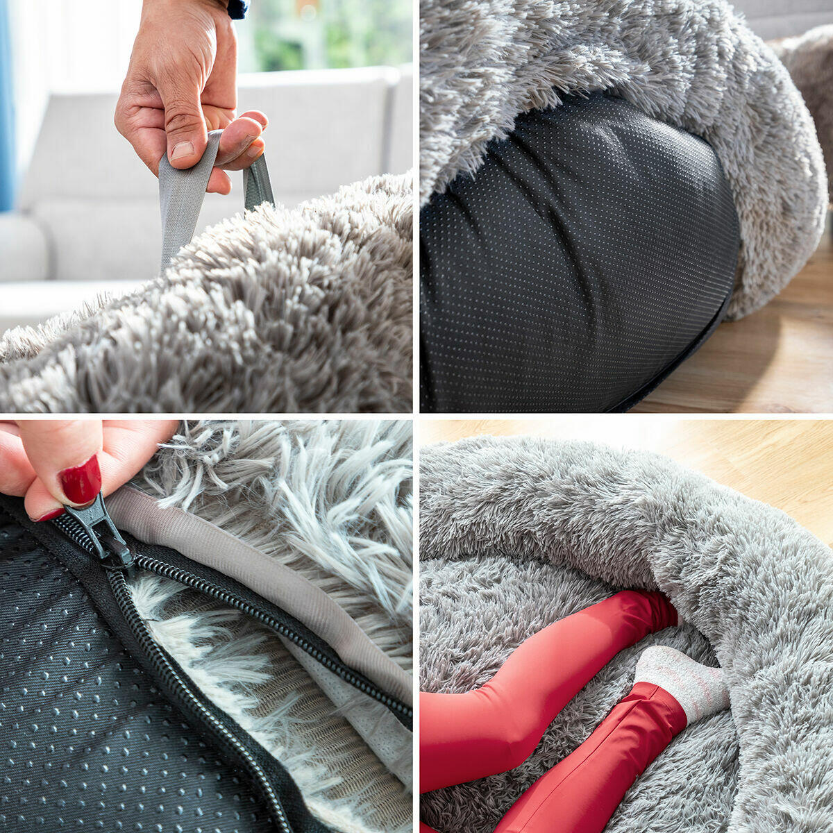 Cama para Cães Humanos | Cama para Cães Humanos XXL InnovaGoods Cinza