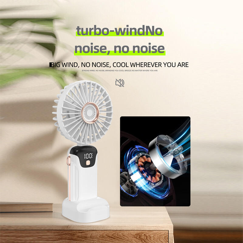 Ventilador de mão com visor digital