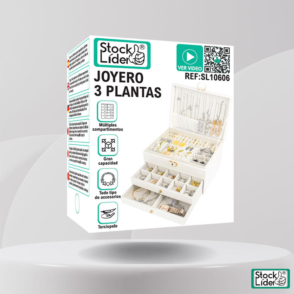 Caixa de joias de 3 andares