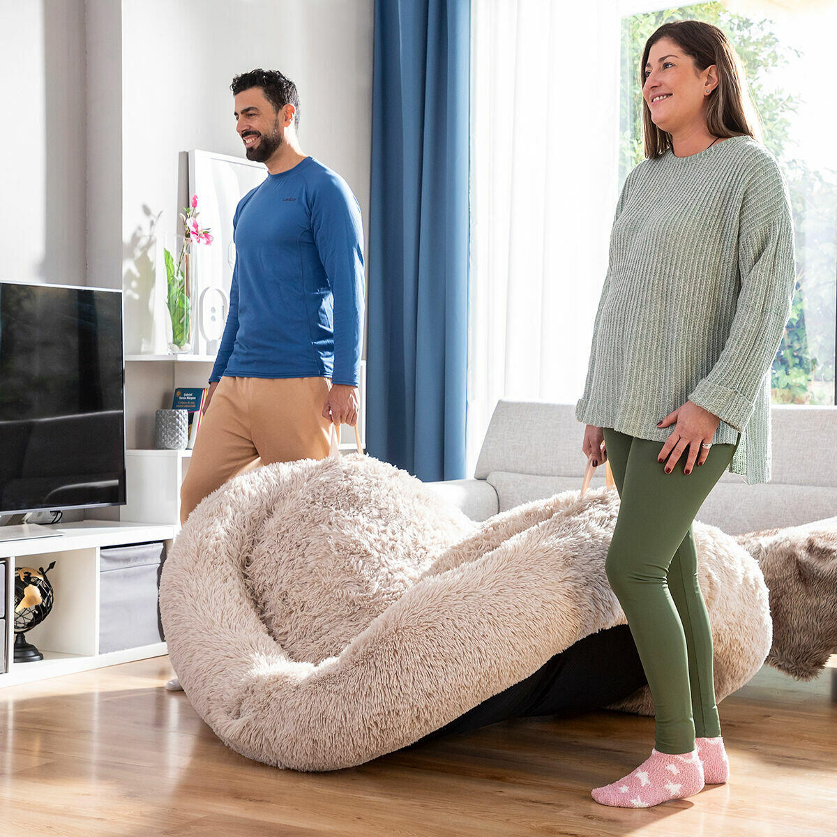 Cama para Cães Humanos | Cama para Cães Humanos XXL InnovaGoods Bege