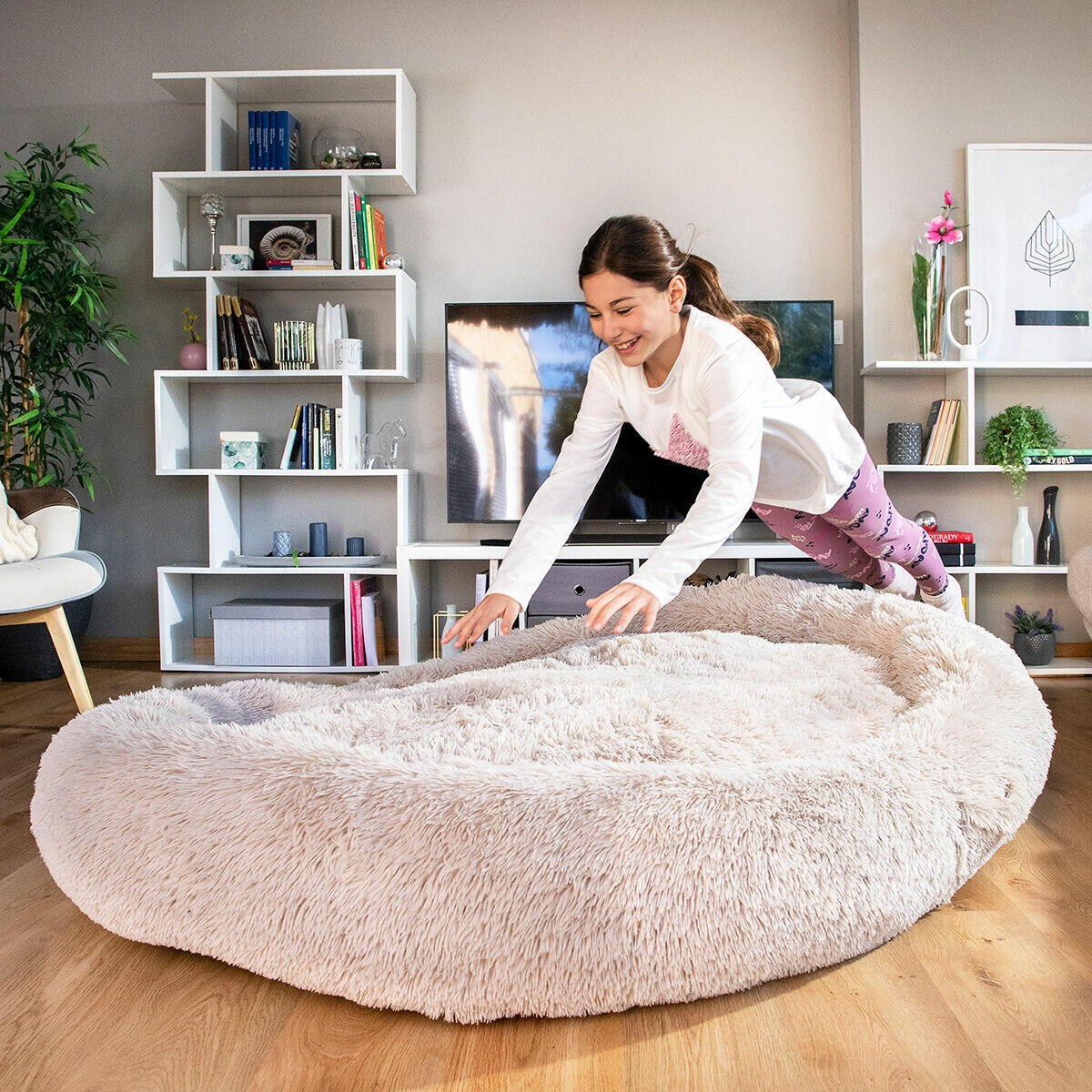 Cama para Cães Humanos | Cama para Cães Humanos XXL InnovaGoods Bege