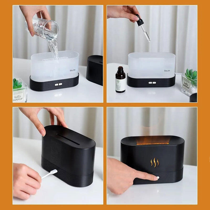 Difusor de aromas com efeito de chama