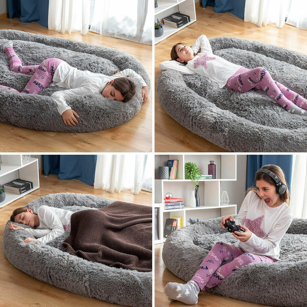 Cama para Cães Humanos | Cama para Cães Humanos XXL InnovaGoods Cinza