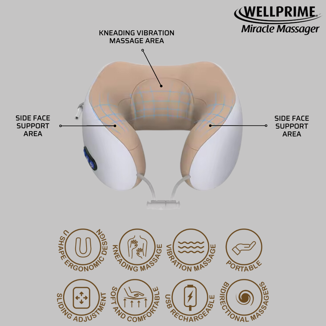 Massajador elétrico de pescoço e ombros Wellprime para relaxamento e alívio da dor